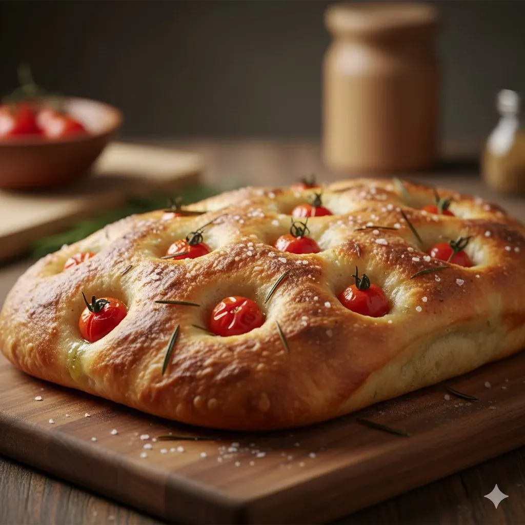 Focaccia pão Italiano/ Uma explosão de sabores 🤤