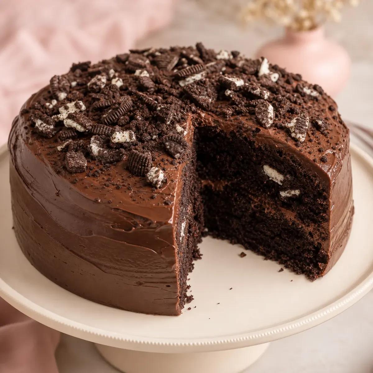 Receita em destaque: Bolo com cobertura de chocolate e OREO