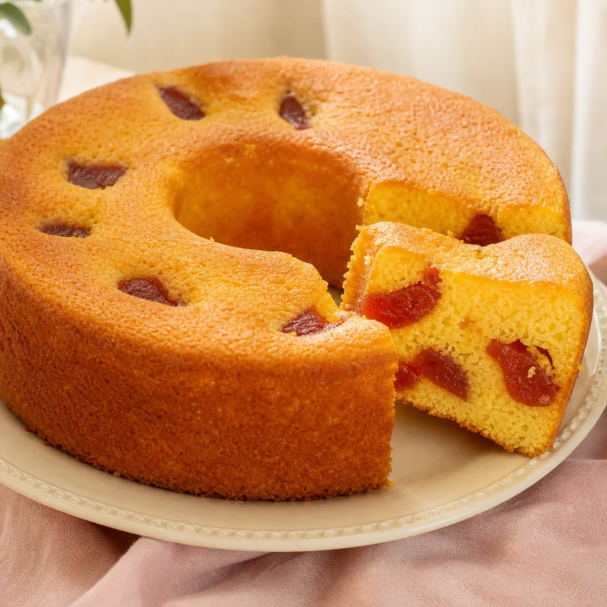 BOLO DE FUBÁ COM GOIABADA/FOFINHO E MUITO SABOROSO