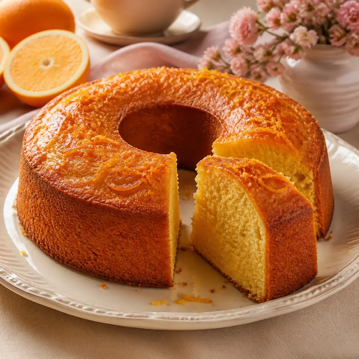 Bolo lindo de Laranja para decorar sua mesa de café