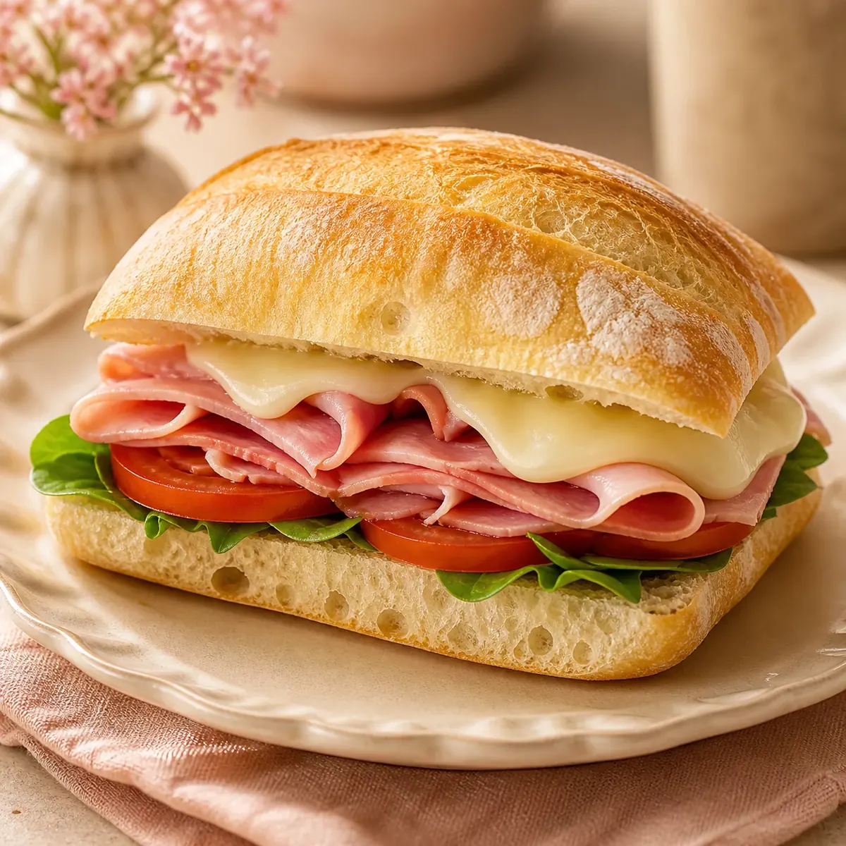 Ciabatta pão Italiano que vai deixar seu lanche ainda mais saboroso
