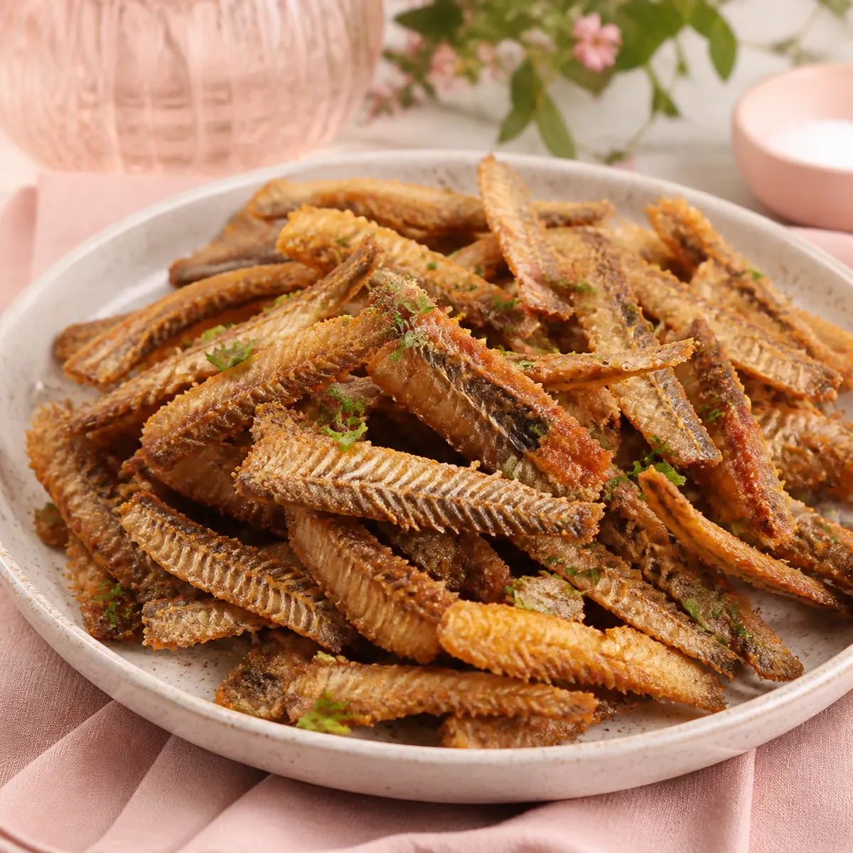 Costelinha de peixe crocante