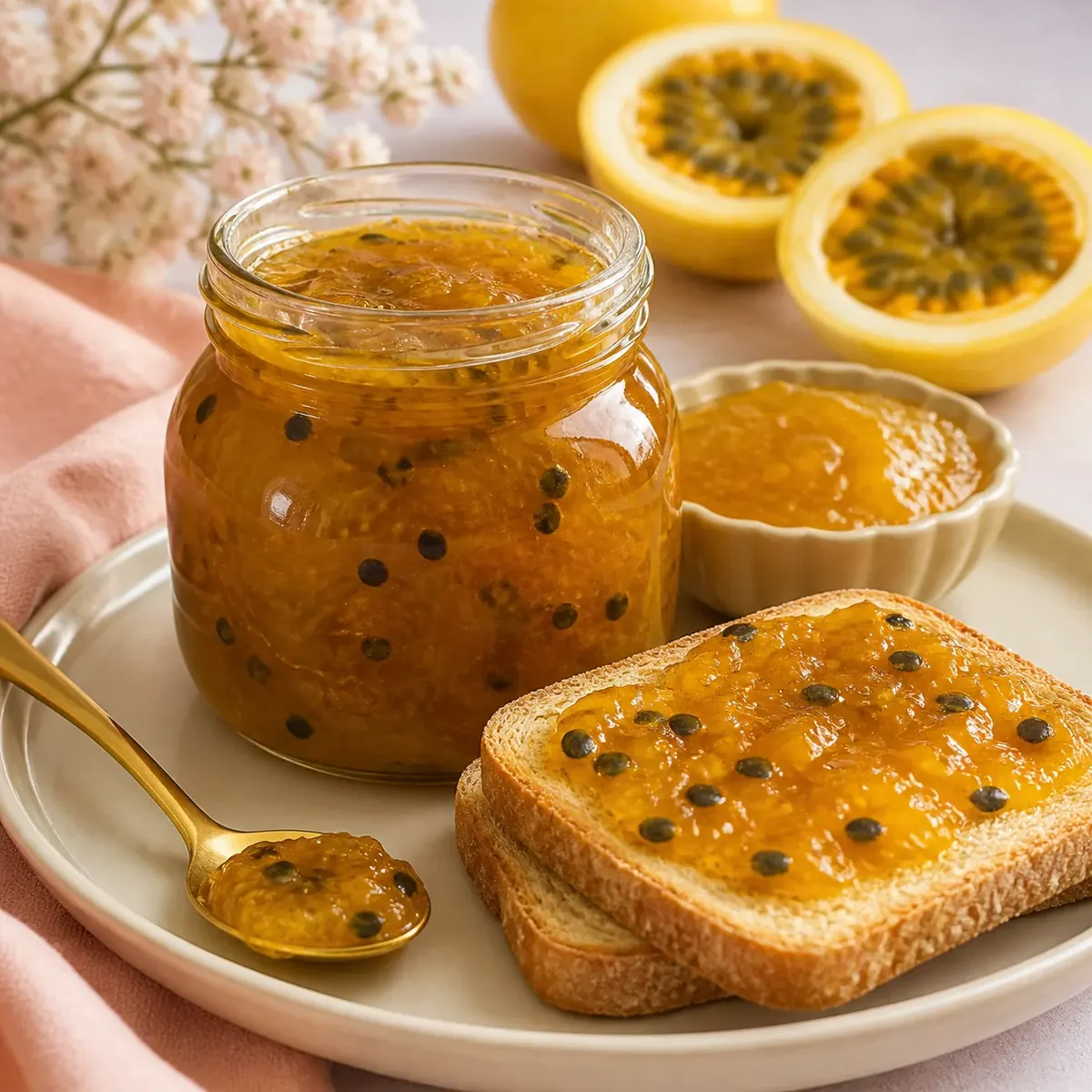 Geleia de Maracujá, feita com a Polpa e Casca da fruta. Saborosa e Econômica!