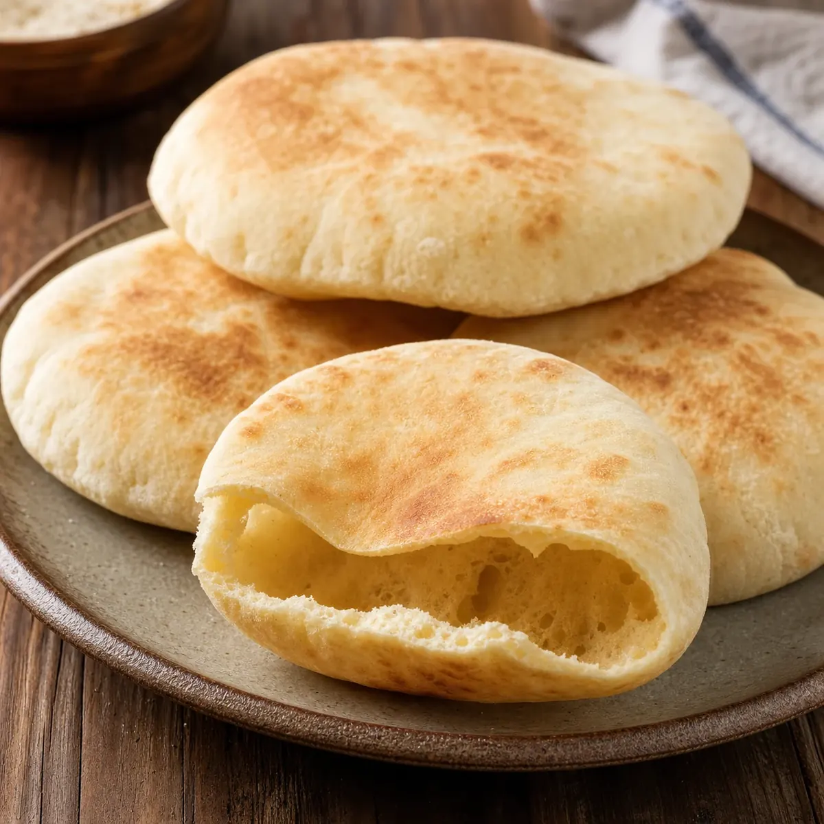 Pão Pita/ Pão Sírio ou Pão Árabe/ SEM FORNO