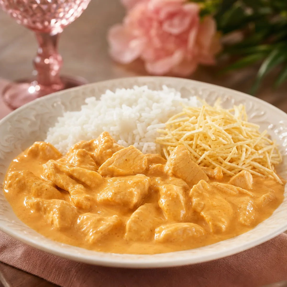 Strogonoff de frango simples e extremamente saboroso